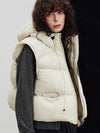 ZASUWA Female Pocket Zipper Warm With Hat Coat Vest