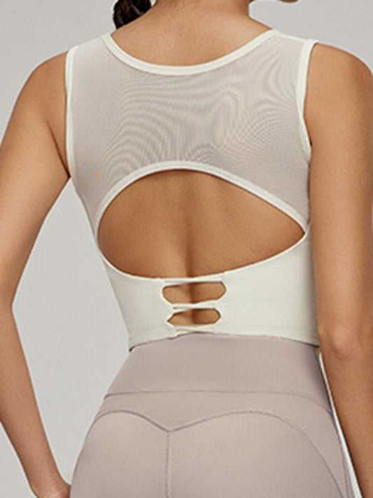 ZASUWA Female Sheer Mesh Backless Tank