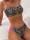 ZASUWA Female Sexy Leopard Print Contrast Color Design Bikini Set