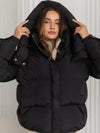 ZASUWA Female Pocket Zipper Warm With Hat Coat Jacket