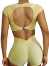 ZASUWA Female Backless Deep V Back Short Tracksuit