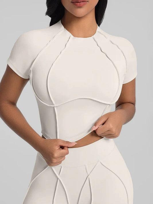 ZASUWA Female Super Stylish&Sexy Stitch Performance Short Sleeves