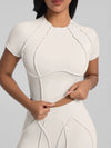 ZASUWA Female Super Stylish&Sexy Stitch Performance Short Sleeves