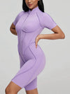 ZASUWA Female Sexy Backless Zipper Scrunch Bum Jumpsuit