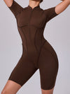 ZASUWA Female Sexy Backless Zipper Scrunch Bum Jumpsuit