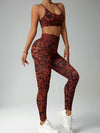 ZASUWA Female Leopard Print Cross Back Tracksuit