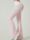 ZASUWA Female Contrast Color Flare High-rise Leggings