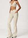 ZASUWA Female V Collar Cross Back V shape-waist Flare Tracksuit