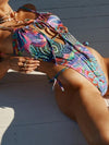 ZASUWA Female Sexy Print Cutout One Piece