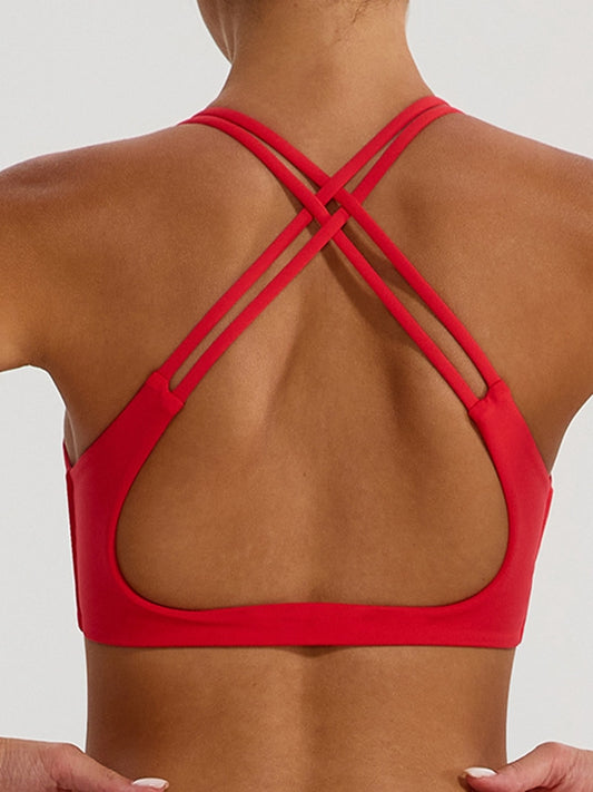 ZASUWA Female Big Heart Shape Cross Back Sports Bras