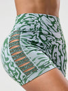 ZASUWA Female Camouflage Hollow Out Hot Booty Shorts