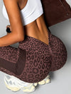 ZASUWA Female Leopard Print Backless Deep V Back Leggings