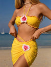 ZASUWA Female Flower 3-Pieces Bikini Set