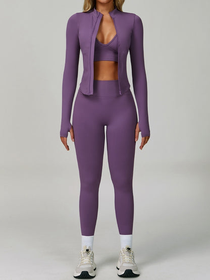 Deep V Back Seamless High-rise Leggings