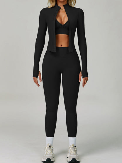 Deep V Back Seamless High-rise Leggings
