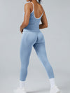 ZASUWA Female Stripes Seamless High-rise Short Tracksuit