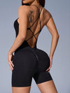 ZASUWA Female Cross Back Scrunch Bum Short Romper