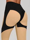 ZASUWA Female Contrast Color Push Up Yoga Leggings