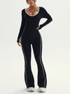 ZASUWA Female Cross Back Flare Jumpsuit