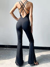 ZASUWA Female Cross Back Flare Jumpsuit