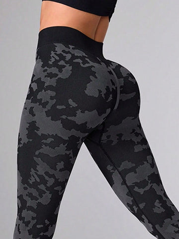 ZASUWA Female Seamless Camouflage Hot Booty Leggings