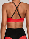 ZASUWA Female Contrast Color Cross Back Sports Bras
