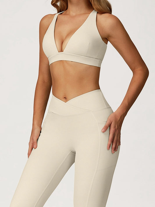 ZASUWA Female V Collar Cross Back V shape-waist Tracksuit