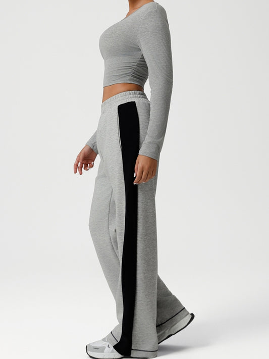 ZASUWA Female Contrast Color Stripes Pocket Tracksuit