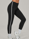 ZASUWA Female Contrast Color Stripes High-rise Leggings