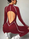 ZASUWA Female Backless Zipper Jumpsuit
