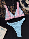 ZASUWA Female Sexy Contrast Color Bikini Set