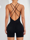 ZASUWA Female Cross Back Hollow Out Romper