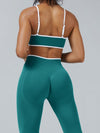 ZASUWA Female Stripes Seamless High-rise Short Tracksuit