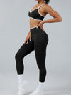 ZASUWA Female Stripes Seamless High-rise Short Tracksuit