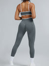 ZASUWA Female Stripes Seamless High-rise Short Tracksuit