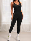 ZASUWA Female Sexy Fishnet Cross Back Jumpsuit