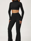 ZASUWA Female Backless Stand Collar Flare Tracksuit