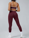 ZASUWA Female Stripes Seamless High-rise Short Tracksuit
