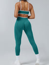 ZASUWA Female Stripes Seamless High-rise Short Tracksuit