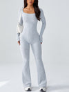 ZASUWA Female Ribbed Flare Jumpsuit