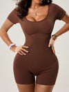 ZASUWA Female Ribbed Scrunch Bum Backless Romper