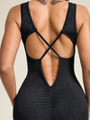 ZASUWA Female Cross Back Scrunch Bum Jumpsuit