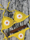 ZASUWA Female Flower Hand-knitted Bikini Set