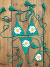 ZASUWA Female Sexy Flower Hand-knitted Bikini Set