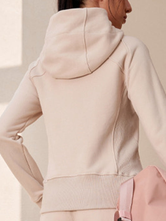 ZASUWA Female Pocket Zipper With Hat Jacket