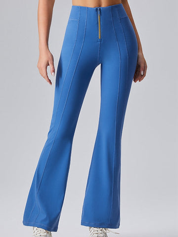 ZASUWA Female Sexy Denim Zipper Flare Leggings