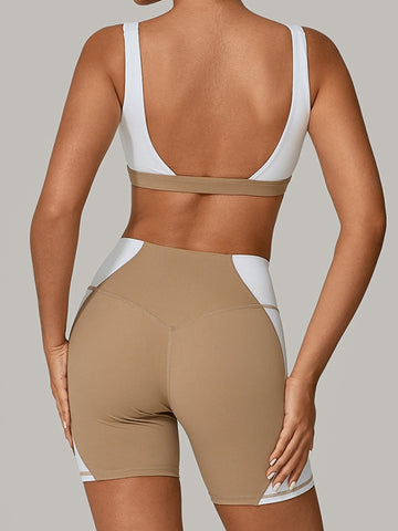 ZASUWA Female Contrast Color Short Tracksuit