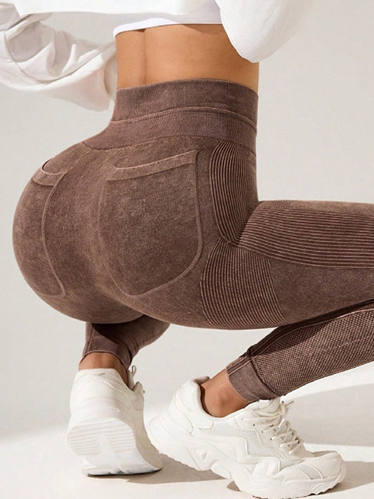 ZASUWA Female Seamless Tie-Dye Printed Leggings