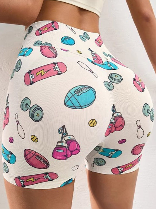 ZASUWA Female Print Push Up Design Quick Dry Booty Shorts