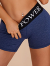 ZASUWA Female Letter Print Waist Hip-lift Spandex Gym Booty Shorts